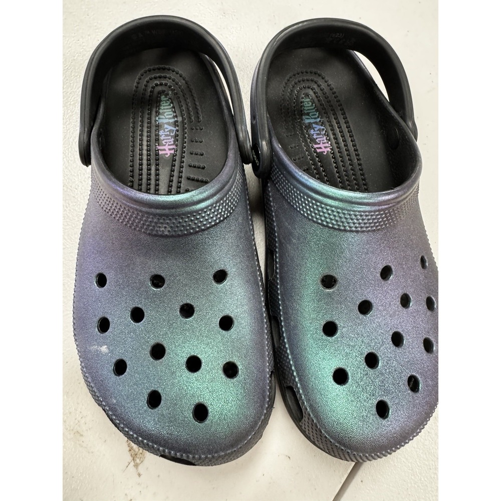 CROCS Harry Potter Voldemort Dark Arts Iridescent Clogs Purple Blue Sz M7 W9